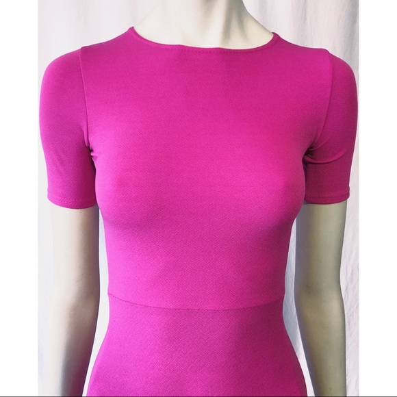 Nasty Gal Size 0 Pink Slit Down Bodycon Dress NWT - Picture 3 of 8